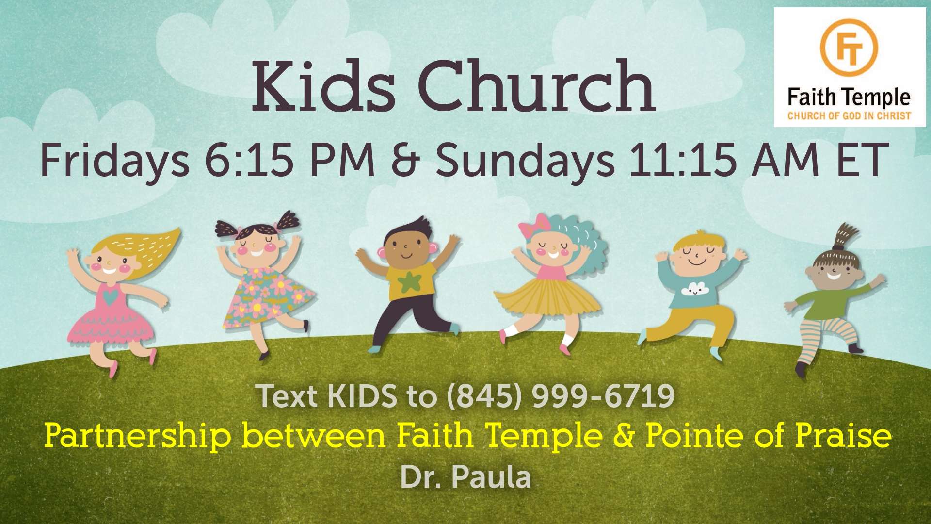 Sunday  FT Kids Church on Zoom